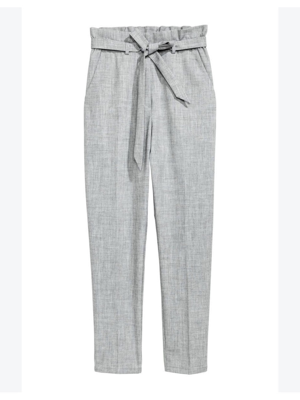 Streetwear Society Paperbag Waist Trousers in Light Gray